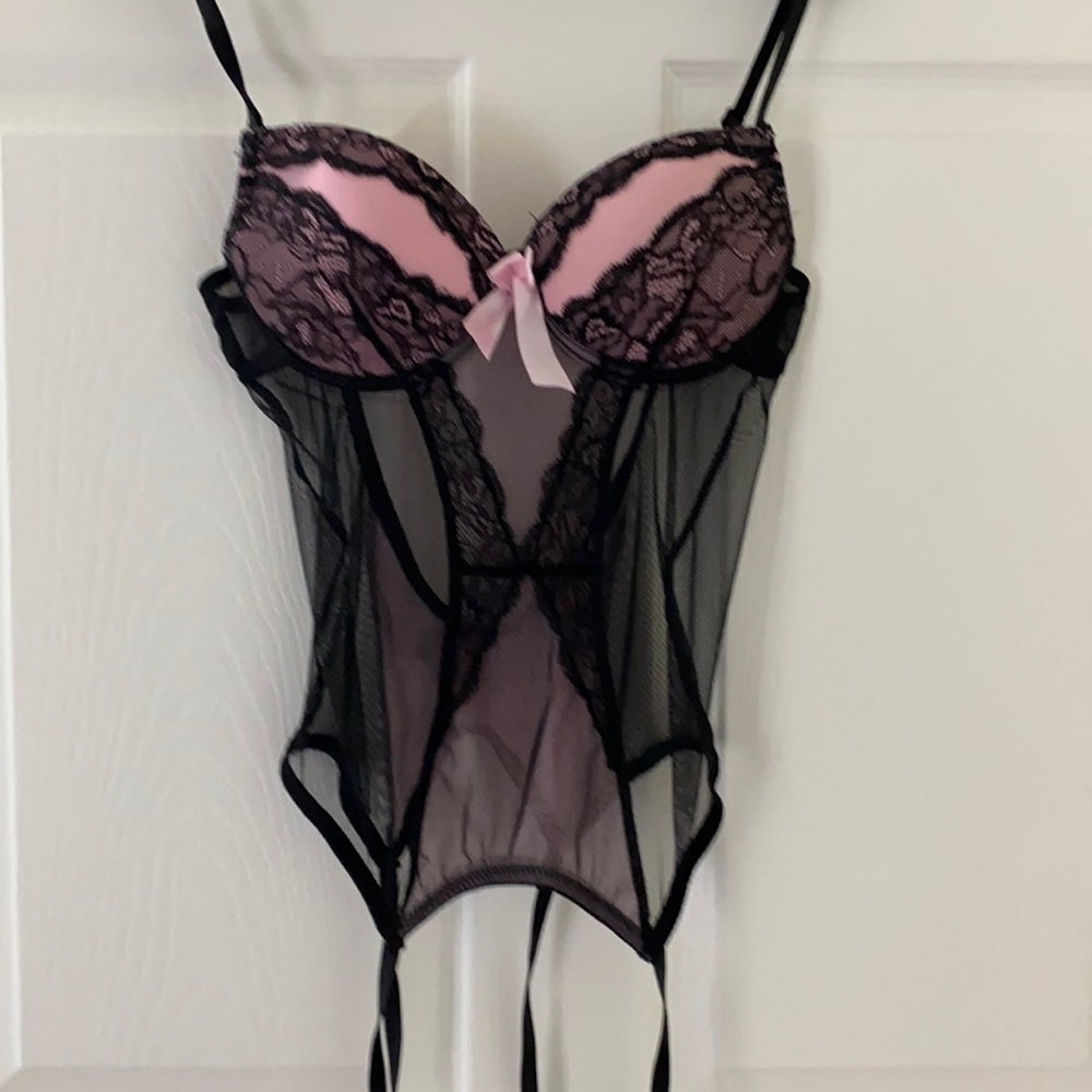 Black And Pink Lingerie Set